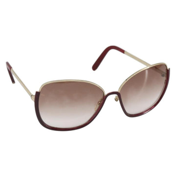 Chloe Sunglasses Plastic Gold Auth BA5378