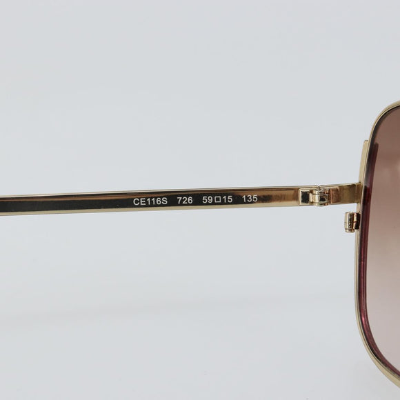 Chloe Sunglasses Plastic Gold Auth BA5378