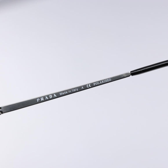 PRADA Sunglasses Metal Silver Auth BA5379