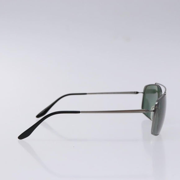 PRADA Sunglasses Metal Silver Auth BA5379