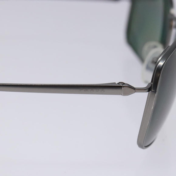 PRADA Sunglasses Metal Silver Auth BA5379
