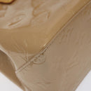 LOUIS VUITTON Monogram Vernis Reade PM Hand Bag Noisette M91334 LV Auth BA538-16