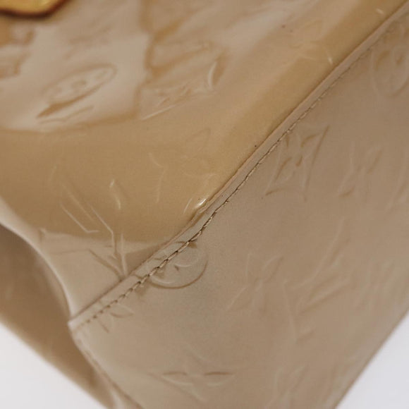 LOUIS VUITTON Monogram Vernis Reade PM Hand Bag Noisette M91334 LV Auth BA538