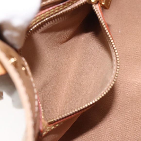 LOUIS VUITTON Monogram Vernis Reade PM Hand Bag Noisette M91334 LV Auth BA538
