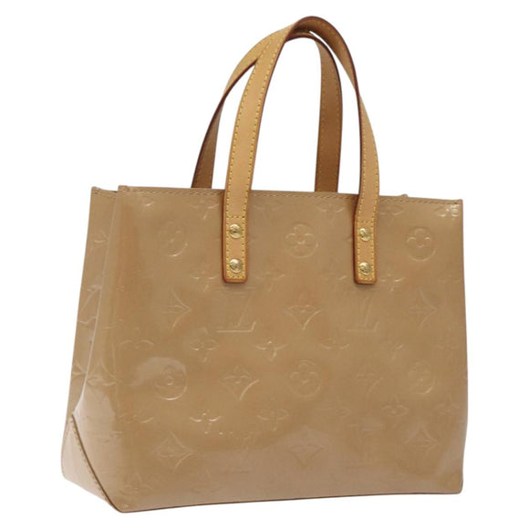 LOUIS VUITTON Monogram Vernis Reade PM Hand Bag Noisette M91334 LV Auth BA538