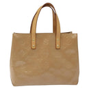 LOUIS VUITTON Monogram Vernis Reade PM Hand Bag Noisette M91334 LV Auth BA538-13