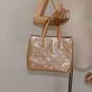 LOUIS VUITTON Monogram Vernis Reade PM Hand Bag Noisette M91334 LV Auth BA538-21