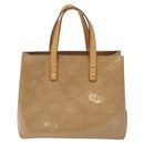 LOUIS VUITTON Monogram Vernis Reade PM Hand Bag Noisette M91334 LV Auth BA538-2
