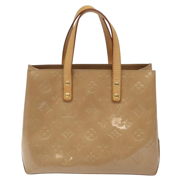 LOUIS VUITTON Monogram Vernis Reade PM Hand Bag Noisette M91334 LV Auth BA538