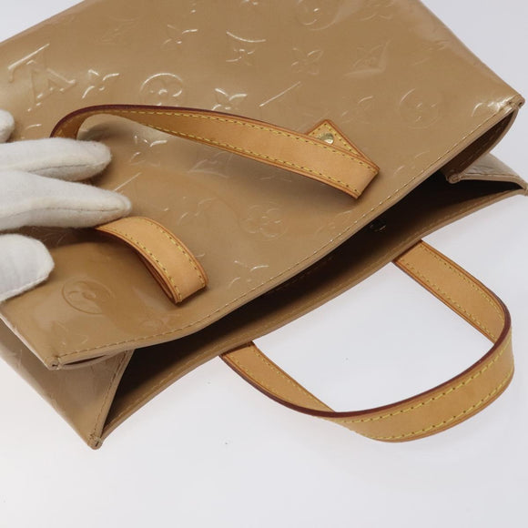LOUIS VUITTON Monogram Vernis Reade PM Hand Bag Noisette M91334 LV Auth BA538