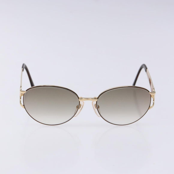 SAINT LAURENT Sunglasses Metal Gold Auth BA5381
