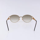SAINT LAURENT Sunglasses Metal Gold Auth BA5381-3