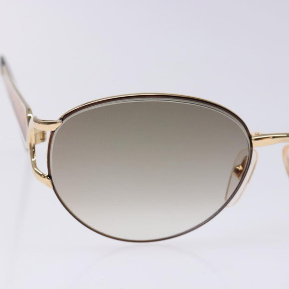 SAINT LAURENT Sunglasses Metal Gold Auth BA5381