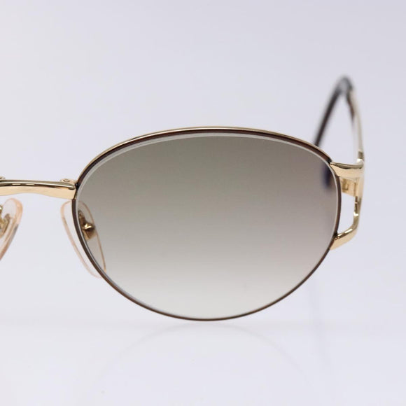 SAINT LAURENT Sunglasses Metal Gold Auth BA5381