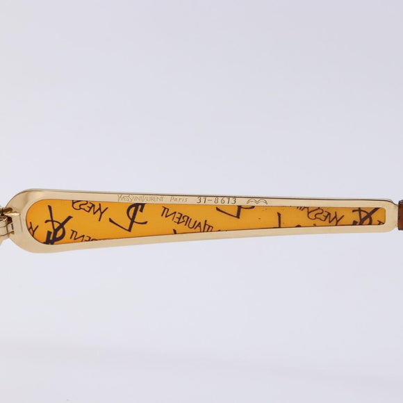 SAINT LAURENT Sunglasses Metal Gold Auth BA5381