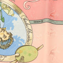 HERMES Carre 90 Scarf ""ORBIS AUSTRALIS DULCES EXUVIAE"" Silk Pink Auth BA5385-13