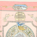 HERMES Carre 90 Scarf ""ORBIS AUSTRALIS DULCES EXUVIAE"" Silk Pink Auth BA5385-3