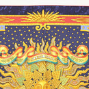HERMES Carre 90 Scarf ""CARPE DIEM"" Silk Navy Auth BA5387-3