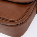 Burberrys Shoulder Bag Leather Brown Gold Auth BA5389-9