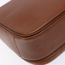 Burberrys Shoulder Bag Leather Brown Gold Auth BA5389-16