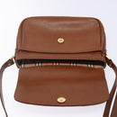 Burberrys Shoulder Bag Leather Brown Gold Auth BA5389-10