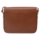 Burberrys Shoulder Bag Leather Brown Gold Auth BA5389-2