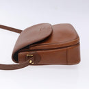 Burberrys Shoulder Bag Leather Brown Gold Auth BA5389-4