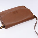 Burberrys Shoulder Bag Leather Brown Gold Auth BA5389-6