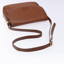 Burberrys Shoulder Bag Leather Brown Gold Auth BA5389-7