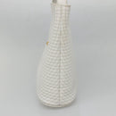 BALLY Quilted Shoulder Bag Leather White Gold Auth BA5391-4