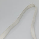 BALLY Quilted Shoulder Bag Leather White Gold Auth BA5391-14