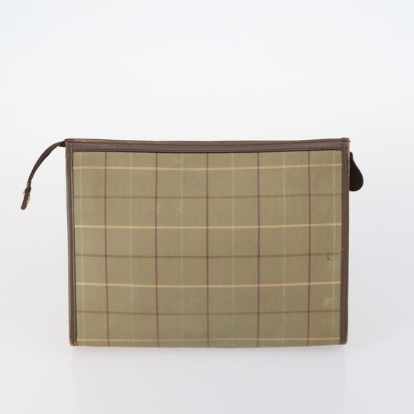 Burberrys Dior Honeycomb Nova Check Bag Canvas 2Set Beige Black Auth BA5392