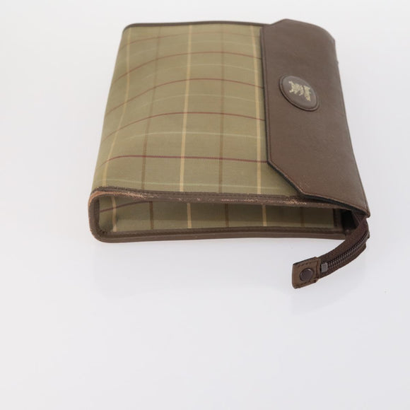 Burberrys Dior Honeycomb Nova Check Bag Canvas 2Set Beige Black Auth BA5392