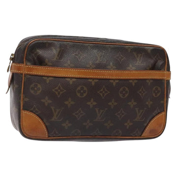 LOUIS VUITTON Monogram Compiegne 28 Clutch Bag M51845 LV Auth BA5404