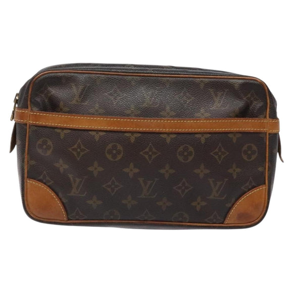 LOUIS VUITTON Monogram Compiegne 28 Clutch Bag M51845 LV Auth BA5404