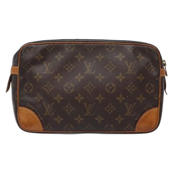 LOUIS VUITTON Monogram Compiegne 28 Clutch Bag M51845 LV Auth BA5404
