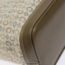 CELINE C Macadam Canvas Tote Bag Khaki Silver Auth BA5408-13