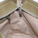CELINE C Macadam Canvas Tote Bag Khaki Silver Auth BA5408-19
