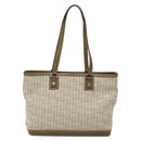 CELINE C Macadam Canvas Tote Bag Khaki Silver Auth BA5408-2