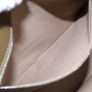 CELINE C Macadam Canvas Tote Bag Khaki Silver Auth BA5408-21