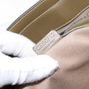 CELINE C Macadam Canvas Tote Bag Khaki Silver Auth BA5408-22