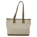 CELINE C Macadam Canvas Tote Bag Khaki Silver Auth BA5408-3