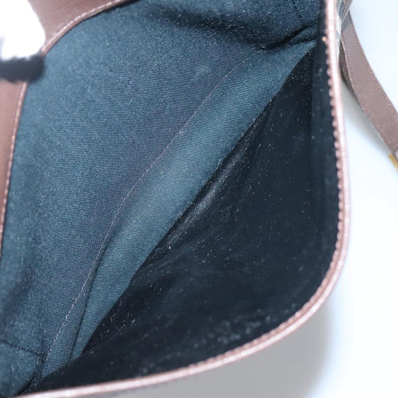 Burberrys Nova Check Shoulder Bag Canvas Beige Gold Auth BA5409