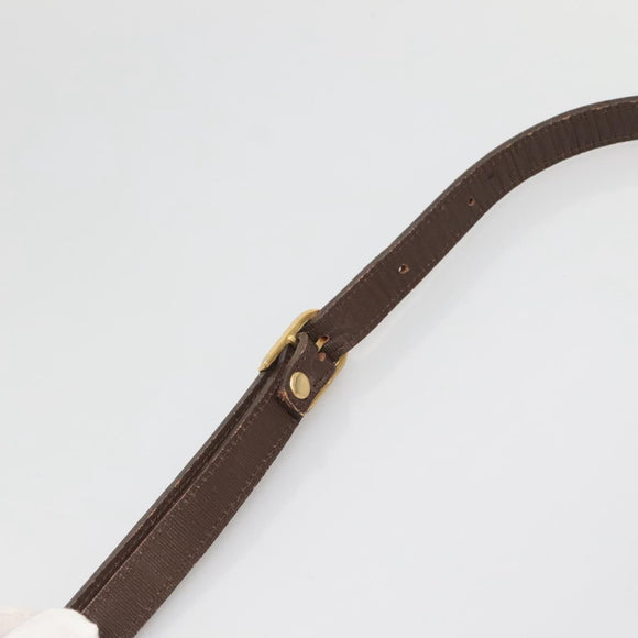 Burberrys Nova Check Shoulder Bag Canvas Beige Gold Auth BA5409