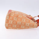 Salvatore Ferragamo Gancini Tote Bag Canvas Orange Gold Auth BA5410-4