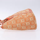Salvatore Ferragamo Gancini Shopper Canvas Oranje Goud Auth BA5410-4