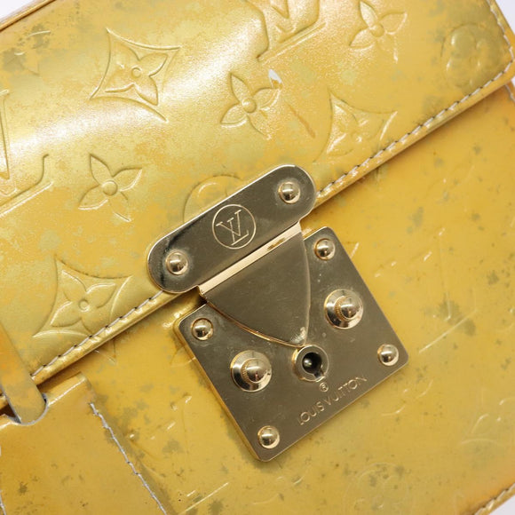 LOUIS VUITTON Monogram Vernis Spring Street Hand Bag Gris M91029 LV Auth BA5415