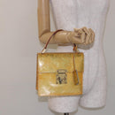 LOUIS VUITTON Monogram Vernis Spring Street Hand Bag Gris M91029 LV Auth BA5415-25