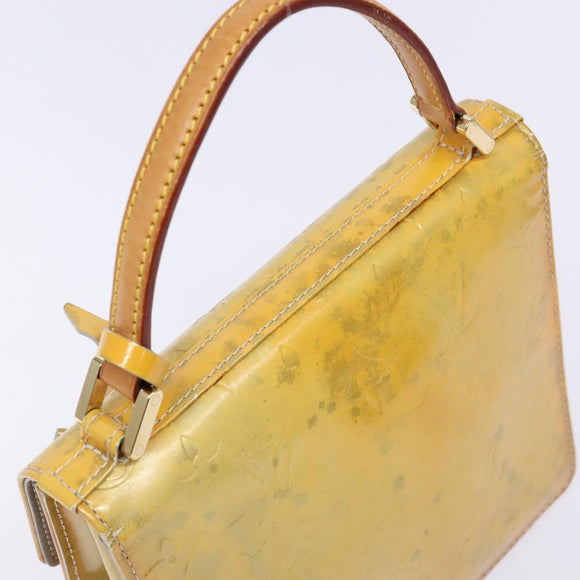 LOUIS VUITTON Monogram Vernis Spring Street Hand Bag Gris M91029 LV Auth BA5415