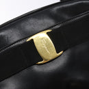 Salvatore Ferragamo Vala Shoulder Bag Leather Black Gold Auth BA5416-14